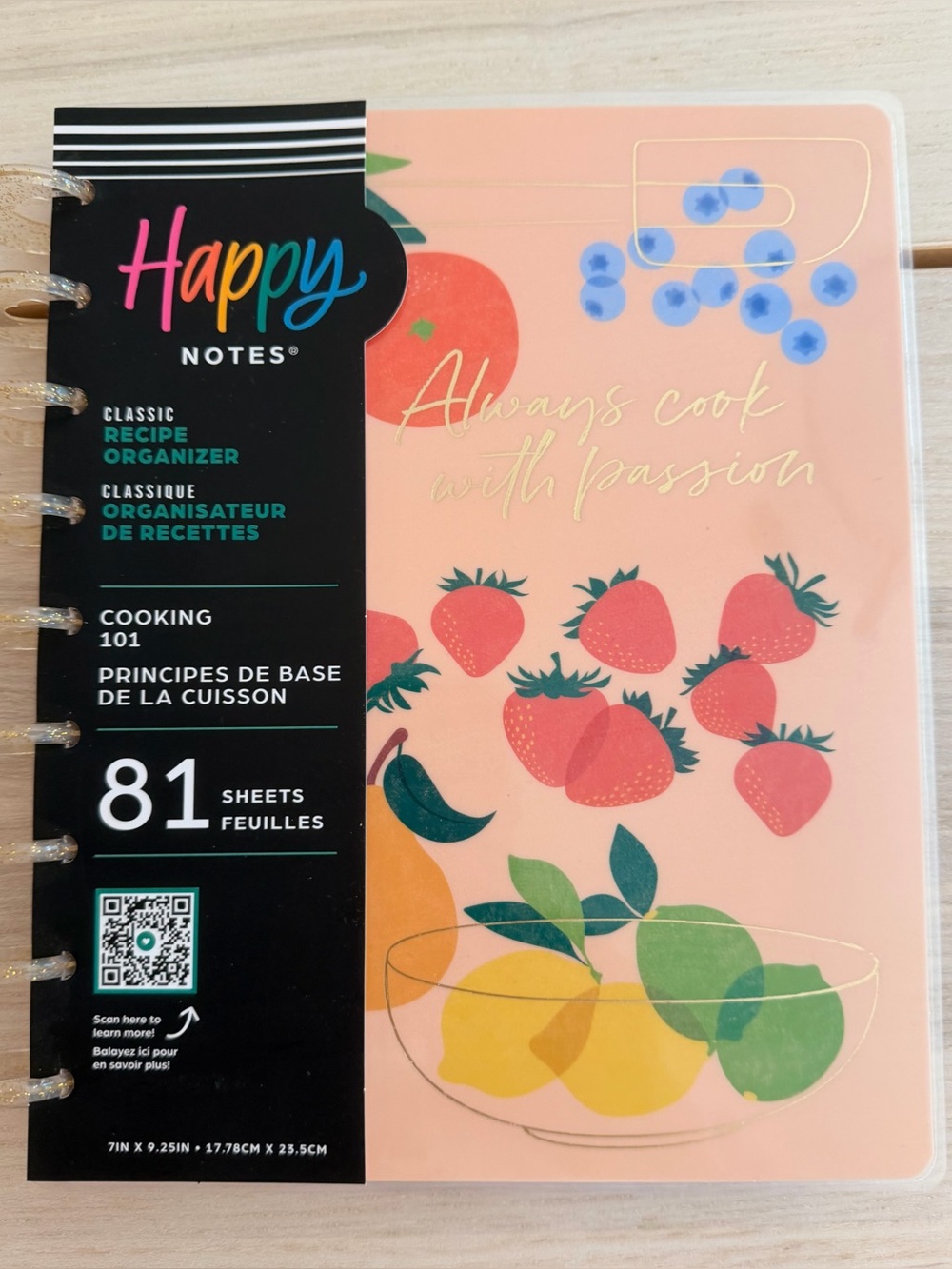 Happy Planner - Happy notes classic - Recipe organizer - Cooking 101